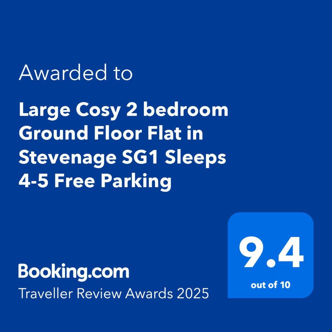 Large Cosy 2 Bedroom Ground Floor Flat In Stevenage Sg1 Sleeps 4-5 Free Parking Екстериор снимка